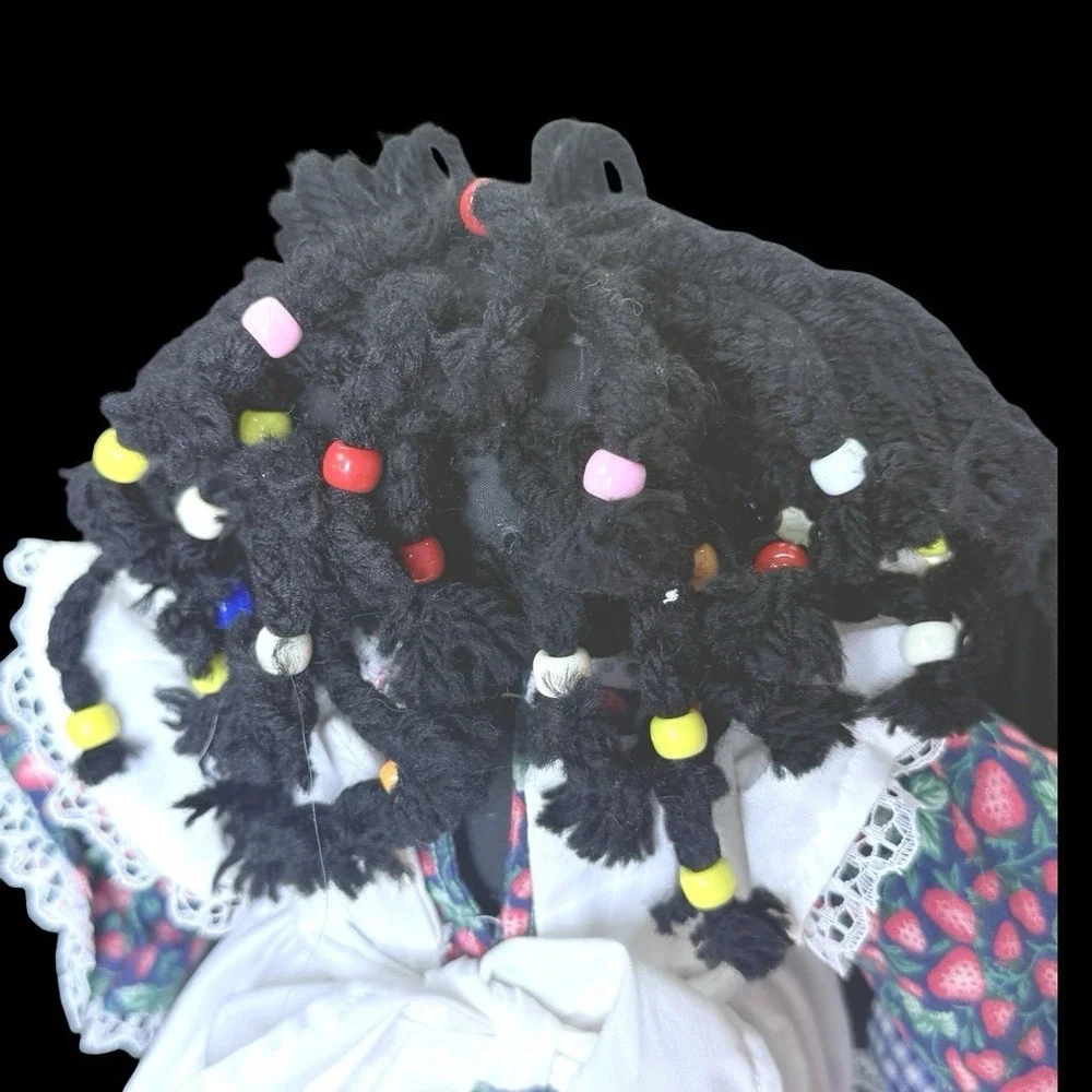 Folk Art African American Primitive Rag Dolls Lot of 2